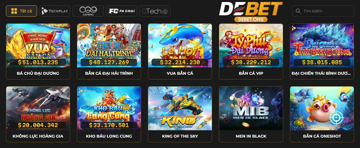 Sảnh bắn cá DEBET